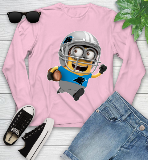 NFL Carolina Panthers Minions Disney Football Sports Youth Long Sleeve 10