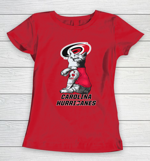 NHL My Cat Loves Carolina Hurricanes Hockey Women's T-Shirt 9