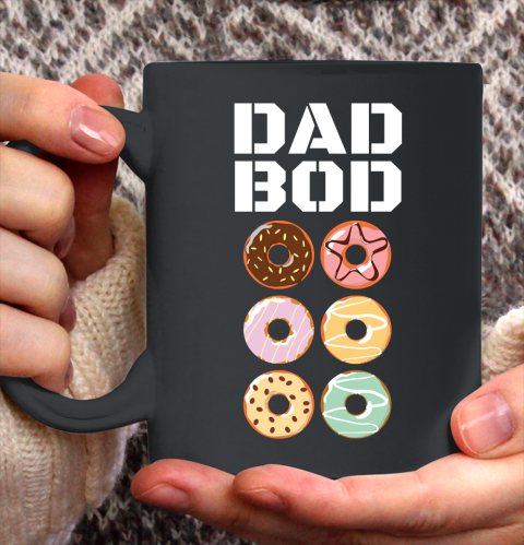 Father's Day Funny Gift Ideas Apparel  Dad Bod Donut Abs Dad Father T Shirt Ceramic Mug 11oz