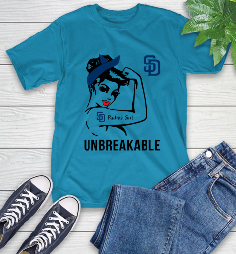 MLB San Diego Padres Girl Unbreakable Baseball Sports T-Shirt 7
