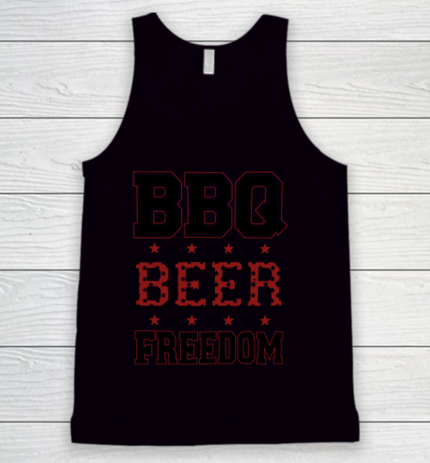 BBQ Beer Freedom Trump Fan Tank Top