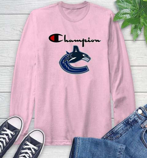 NHL Hockey Vancouver Canucks Champion Shirt Long Sleeve T-Shirt 8