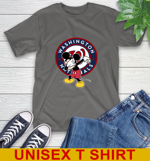 Washington Nationals MLB Baseball Dabbing Mickey Disney Sports T-Shirt 8