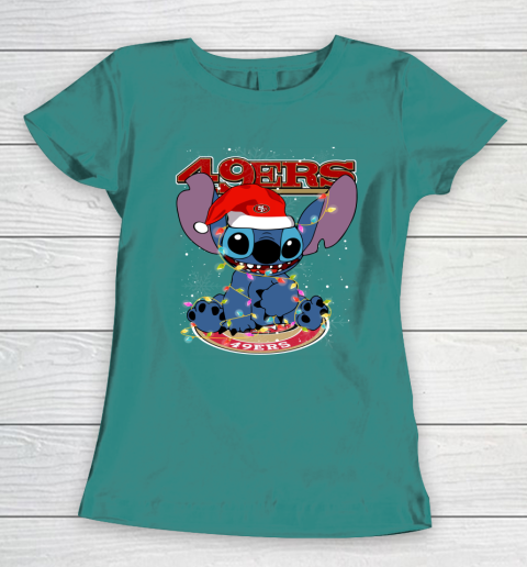 San Francisco 49ers NFL Football noel stitch Christmas Women's T-Shirt 10