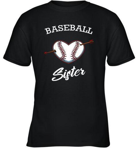 Baseball Sister Softball Lover Proud Supporter Coach Player Youth T-Shirt