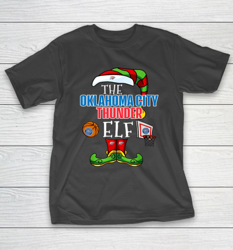 Oklahoma City Thunder Christmas ELF Funny NBA T-Shirt