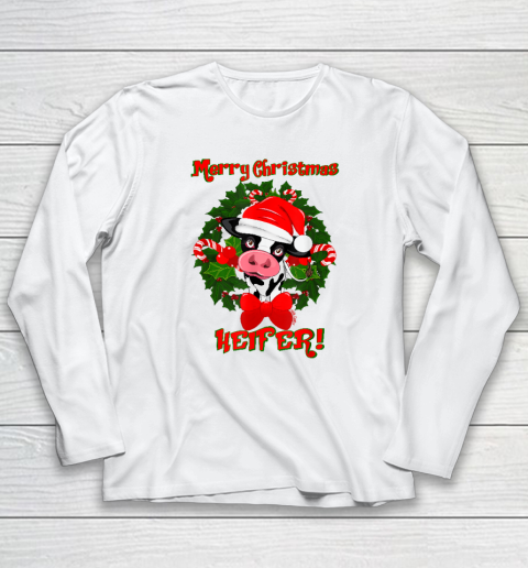 Merry Christmas Heifer Funny Christmas Long Sleeve T-Shirt