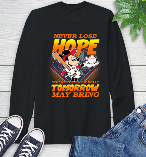 Philadelphia Phillies MLB Baseball Mickey Disney Never Lose Hope Long Sleeve T-Shirt