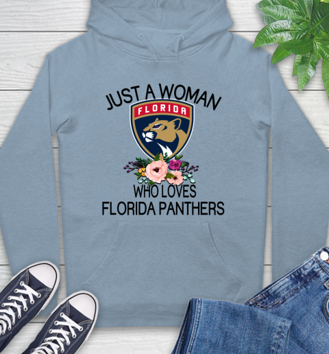 NHL Just A Woman Who Loves Florida Panthers Hockey Sports Hoodie 6
