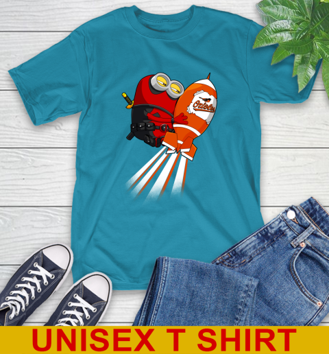 MLB Baseball Baltimore Orioles Deadpool Minion Marvel Shirt T-Shirt 9