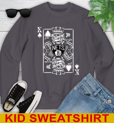Brooklyn Nets NBA Basketball The King Of Spades Death Cards Shirt Youth Sweatshirt 5