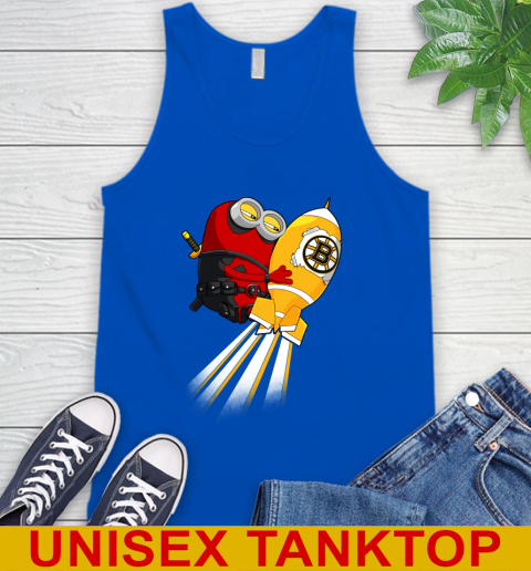 NHL Hockey Boston Bruins Deadpool Minion Marvel Shirt Tank Top 4