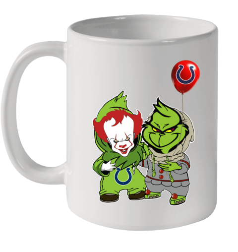 Indianapolis Colts Baby Pennywise Grinch Christmas NFL Football Ceramic Mug 11oz
