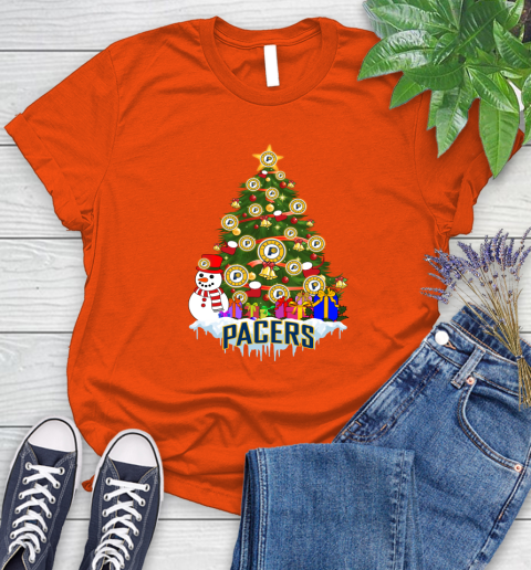 Indiana Pacers Merry Christmas NBA Basketball Sports Women's T-Shirt 4