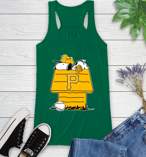 MLB Pittsburgh Pirates Snoopy Woodstock The Peanuts Movie Baseball T Shirt Racerback Tank 7