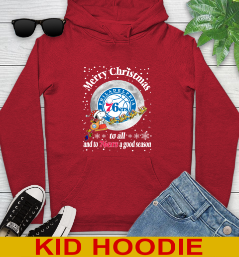 Philadelphia 76ers Merry Christmas To All And To 76ers A Good Season NBA Basketball Sports Youth Hoodie 11
