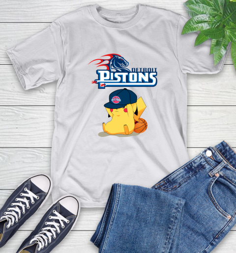 NBA Pikachu Basketball Sports Detroit Pistons T-Shirt 12