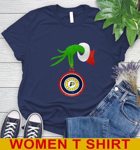 Indiana Pacers Grinch Merry Christmas NBA Basketball Women's T-Shirt 12