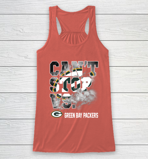 NFL Green Bay Packers Can't Stop Vs Racerback Tank 3