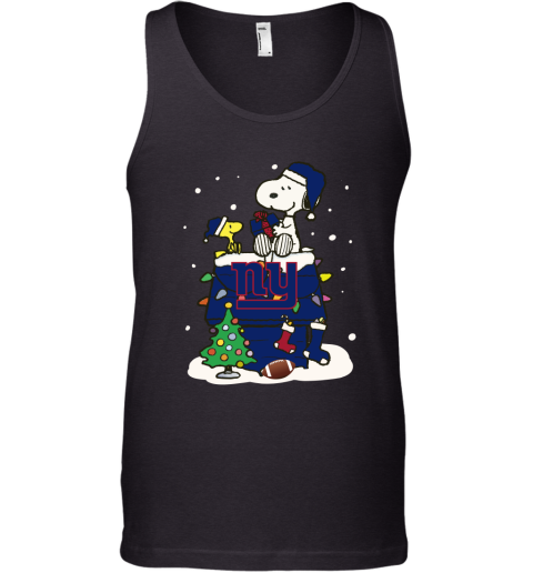 A Happy Christmas With New York Giants Snoopy Tank Top