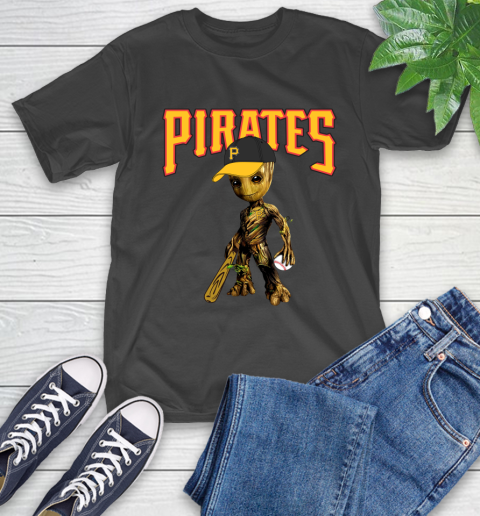 MLB Pittsburgh Pirates Groot Guardians Of The Galaxy Baseball T-Shirt 2