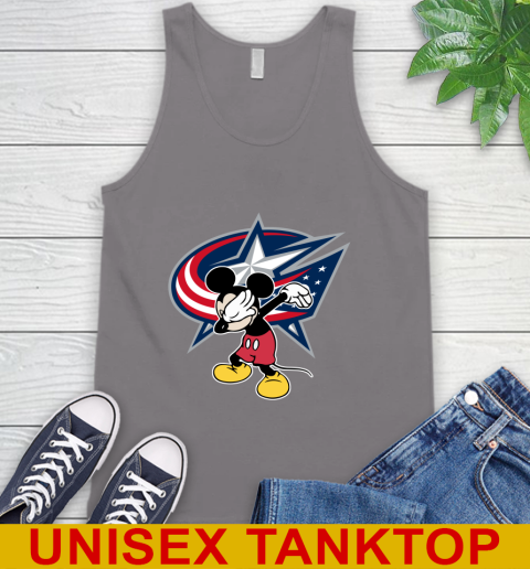 Columbus Blue Jackets NHL Hockey Dabbing Mickey Disney Sports Tank Top 7