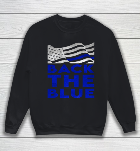 BACK THE BLUE Thin Blue Line Sweatshirt