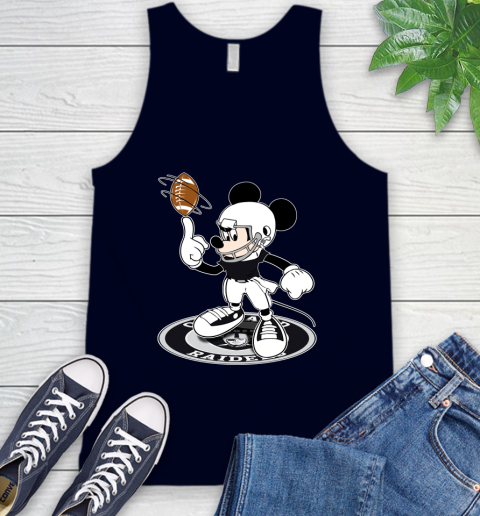 NFL Football Oakland Raiders Cheerful Mickey Disney Shirt Tank Top 3