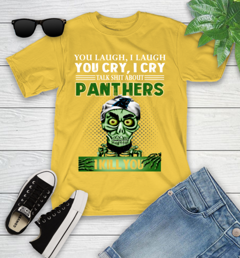 NFL Talk Shit About Carolina Panthers I Kill You Achmed The Dead Terrorist Jeffrey Dunham Football Youth T-Shirt 10