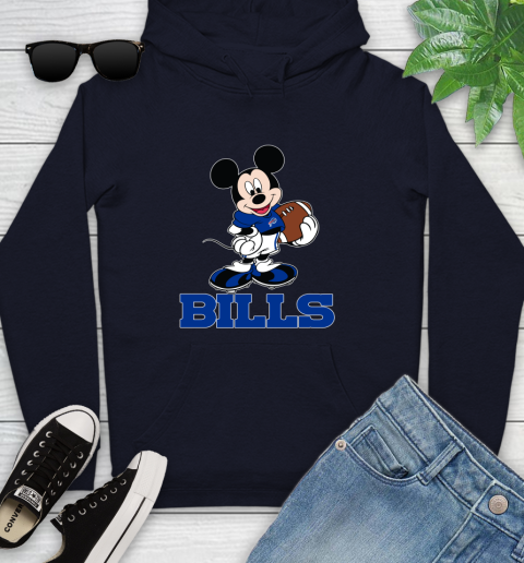 NFL Football Buffalo Bills Cheerful Mickey Mouse Shirt Youth Hoodie 4