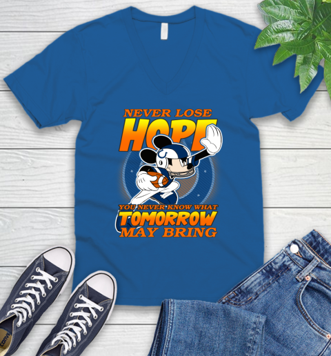 Indianapolis Colts NFL Football Mickey Disney Never Lose Hope V-Neck T-Shirt 5