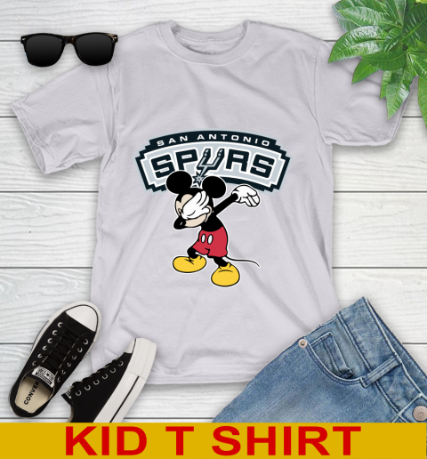 San Antonio Spurs NBA Basketball Dabbing Mickey Disney Sports Youth T-Shirt 5