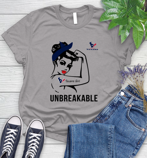 NFL Houston Texans Girl Unbreakable Football Sports Women's T-Shirt 3