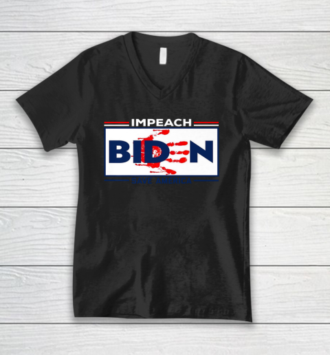 IMPEACH BIDEN SAVE AMERICA V-Neck T-Shirt