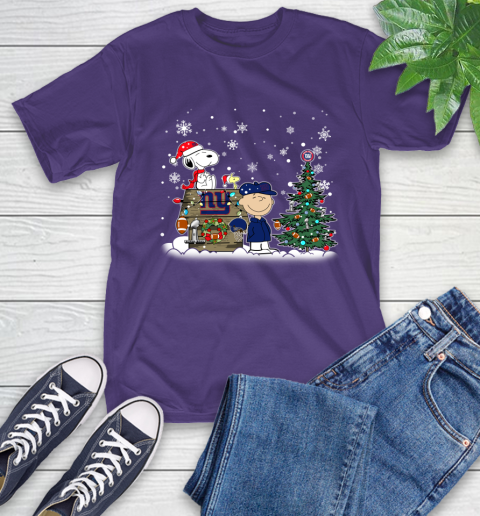 NFL New York Giants Snoopy Charlie Brown Christmas Football Super Bowl Sports T-Shirt 5
