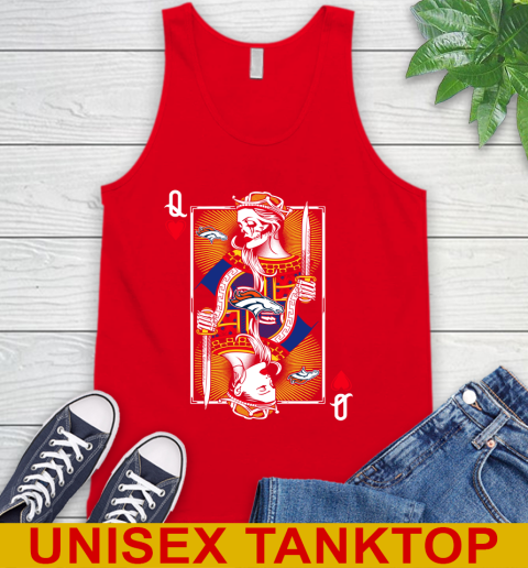 NFL Football Denver Broncos The Queen Of Hearts Card Shirt Tank Top 5