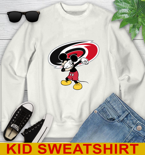 Carolina Hurricanes NHL Hockey Dabbing Mickey Disney Sports Youth Sweatshirt