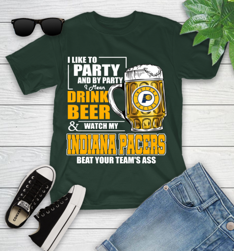 NBA Drink Beer and Watch My Indiana Pacers Beat Your Team's Ass Basketball Youth T-Shirt 5