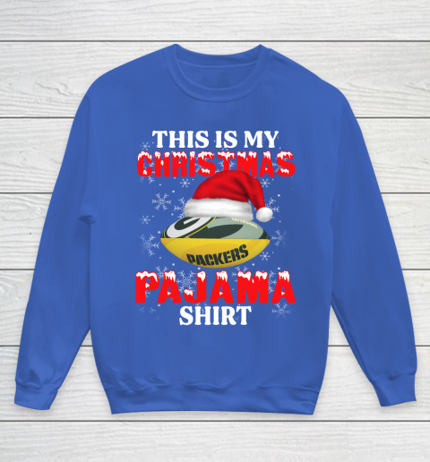 Green Bay Packers This Is My Christmas Pajama Shirt NFL Youth Sweatshirt 6