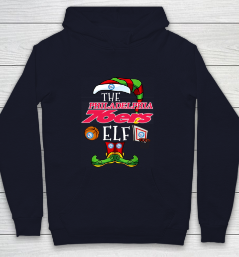Philadelphia 76ers Christmas ELF Funny NBA Youth Hoodie 2