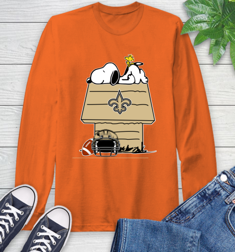 New Orleans Saints NFL Football Snoopy Woodstock The Peanuts Movie Long Sleeve T-Shirt 5