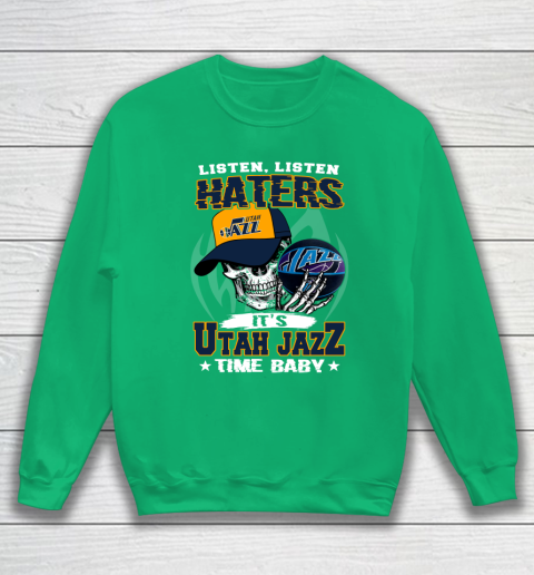 Listen Haters It is JAZZ Time Baby NBA Sweatshirt 5