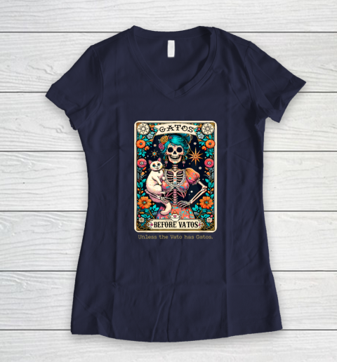 Gatos Before Vatos Unless The Vato Has Gatos Women's V-Neck T-Shirt 7