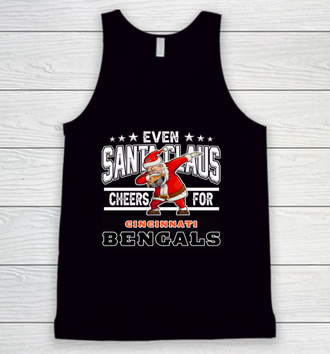 Cincinnati Bengals Even Santa Claus Cheers For Christmas NFL Tank Top