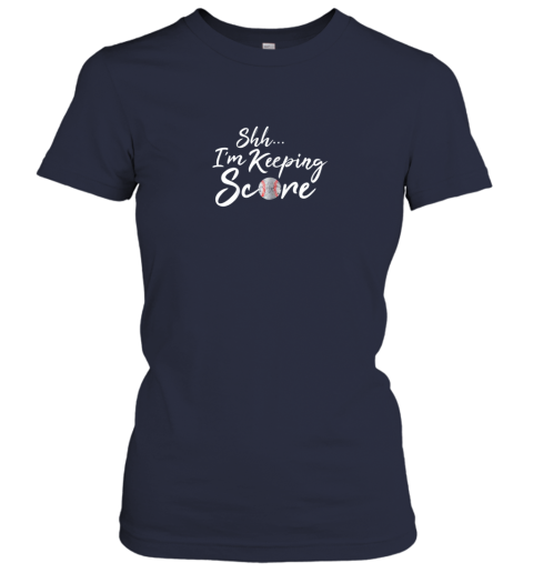 umtw scorekeeper gift funny baseball team score book keeper ladies t shirt 20 front navy