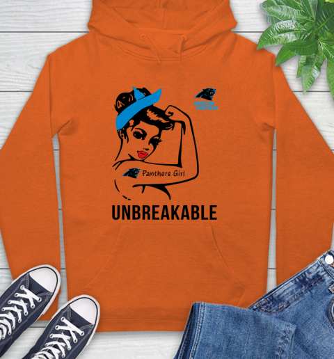 NFL Carolina Panthers Girl Unbreakable Football Sports Hoodie 3