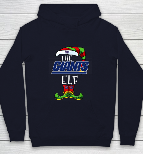 New York Giants Christmas ELF Funny NFL Youth Hoodie 2