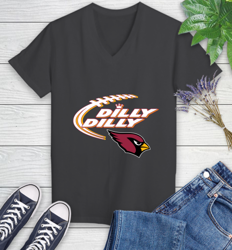 NFL Arizona Cardinals Dilly Dilly Football Sports Women's V-Neck T-Shirt 8