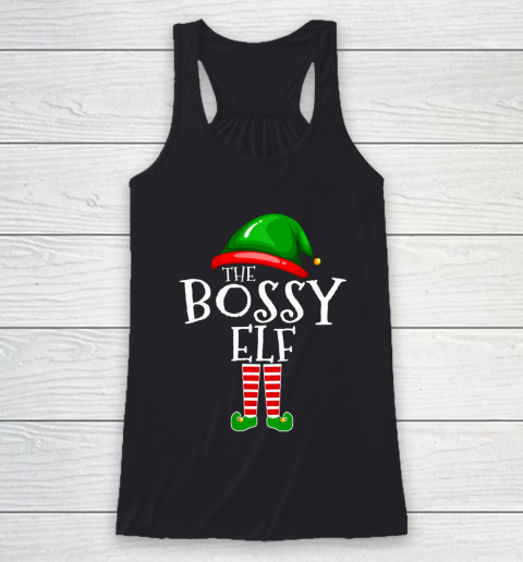 The Bossy Elf Group Matching Family Christmas Racerback Tank