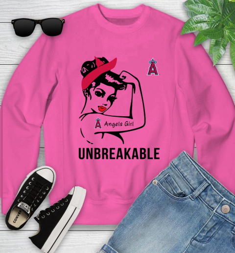 MLB Los Angeles Angels Girl Unbreakable Baseball Sports Youth Sweatshirt - Image 4